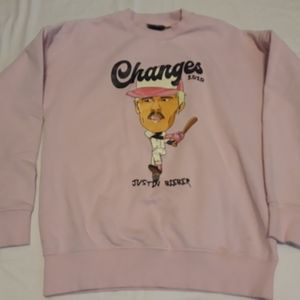 Justin bieber pink Changes sweater